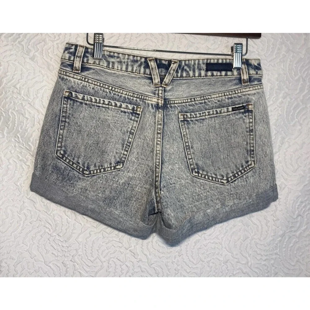 Volcom Women’s Jean Shorts Boyfriend Fit Stone Wash Denim Size 26